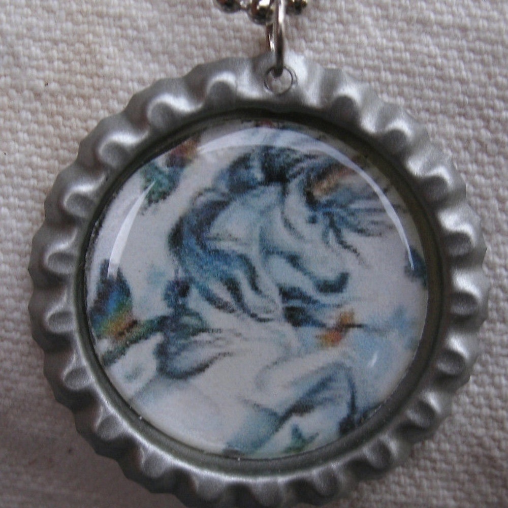 Rearing Unicorn Necklace